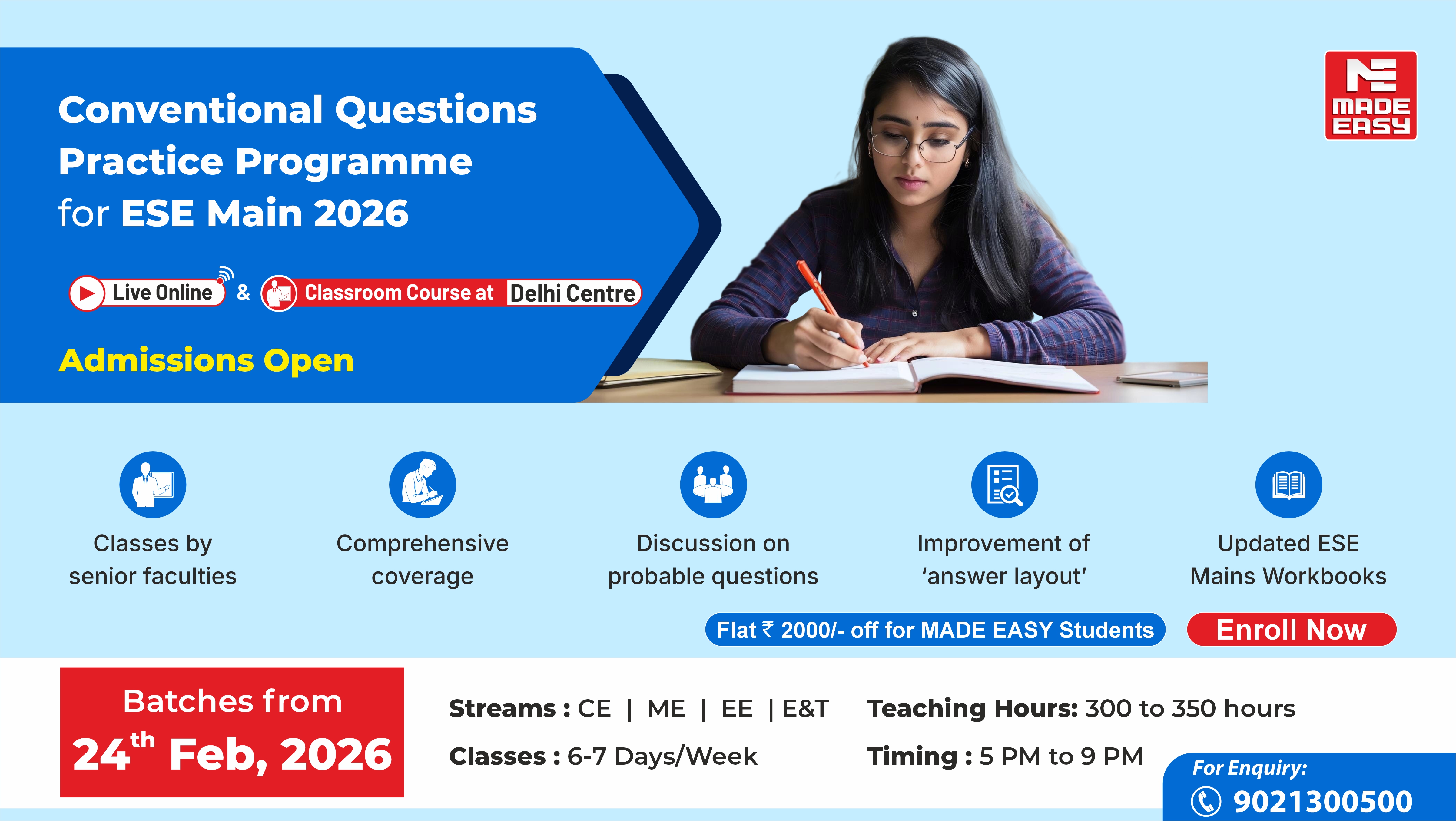 Conventional Practice Programme for ESE Mains 2026